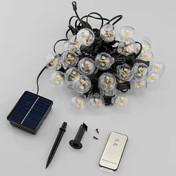 Сонячна гірлянда Lumiled CALLIS 30 LED-ліхтариків з пультом, зарядка USB, довжина 15 м - мініатюра 8