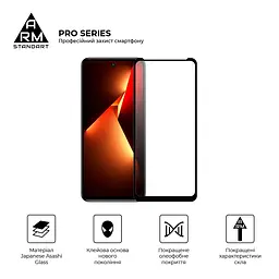 Захисне скло на TECNO Pova Neo 3 (LH6n) з олеофобним покриттям, Pro, повне проклеювання, антистатичний і пиловідштовхуючий шар, 9H, самоклеючеся, 2.5D, на весь екран, антистатичний клей, ArmorStandart (ARM70387) - мініатюра 2
