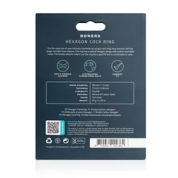 Ерекційне кільце Boners Hexagon Cock Ring - мініатюра 4