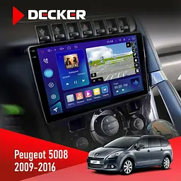 Штатная магнитола Peugeot (5008) 2009-2016 Climate Decker D9-009 4x64, DSP, 4G, 2k Decker (НФ-00008368)
