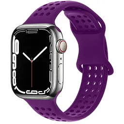 Ремінець силіконовий Hoco iWatch WA08 honeycomb 42/ 44/ 45/ 49 mm dark фіолетовий