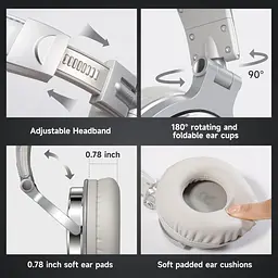 Гарнітура OneOdio Pro 10, 3,5мм/6,35мм, Silver - мініатюра 3