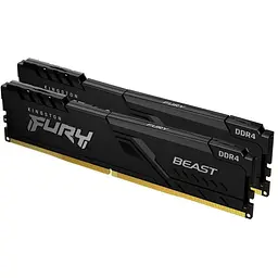 Модуль пам'яті для комп'ютера DDR4 16GB (2x8GB) 3200 MHz Fury Beast Black Kingston Fury (ex.HyperX) (KF432C16BBK2/16)