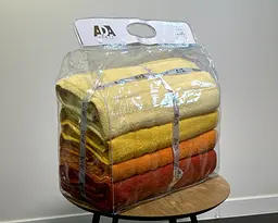 Набір махрових рушників 70х140 Ada Turkey 4 шт Orange - мініатюра 4