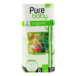 Підгузки-трусики Pure Baby Jumbo Organic 6 (15-25 кг) 32 шт. - мініатюра 4