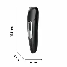 Тример Rowenta Stylis Easy, для бороди та вусів, мережа+акум., насадок-2, сталь, чорний - мініатюра 3