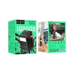 Батарея універсальна HOCO 100000mAh Max Centurion PD/65W, QC, LED Lamp, Black (DB03 / 714722) - мініатюра 5