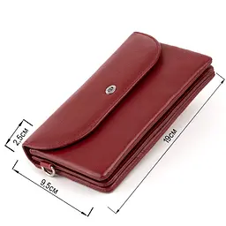 Клатч зі шкіри жіночий ST Leather 19318 бордовий - мініатюра 6