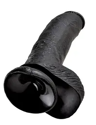 Фалоімітатор King Cock 9" With Balls 26 см чорний - мініатюра 4