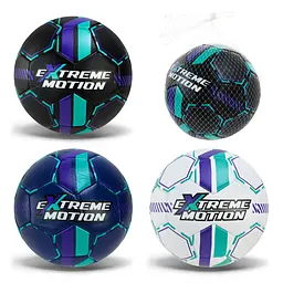 М'яч футбольний "Extreme motion" №5, PVC, вага 320 г, 3 кольори мікс, для гри та тренувань, у сітці FX2602 - мініатюра 2