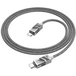 Кабель Borofone PD Type-C to Type-C BU42 Octavia 60W/1m Gray - мініатюра 2