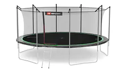 Батут Hop-Sport 16ft (488см) чорно-зелений з внутрішньою сіткою - мініатюра 4