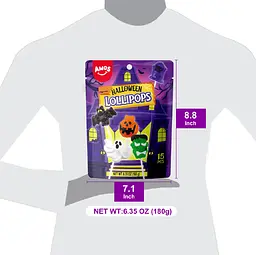 Льодяники на паличці Amos Halloween Candy Lollipop 180г - мініатюра 6
