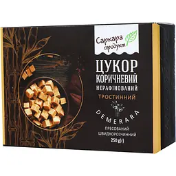 Цукор Саркара продукт Demerara тростинний нерафінований коричневий 250 г (803713) - мініатюра 2