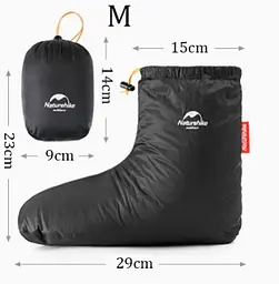 Черевики на гусячому пуху Naturehike NH18S023-T, розмір М, чорні - мініатюра 4