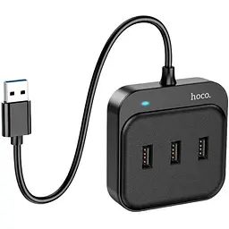 Hub адаптер Hoco Easy 4-in-1 converter HB31 (Usb to Usb3.0+Usb2.0x3) (L=0.2M)