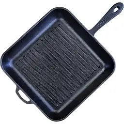 Сковорода Maysternya чавунна 28x28 см квадратна гриль з металевою ручкою (280-280-40MRgrill)