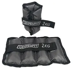 Обтяжувачі для ніг та рук з металом EasyFit Metal 2 кг (пара) - мініатюра 3