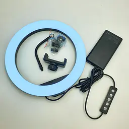 Кільцева LED лампа 26см 15W RGB 8 кольорів для фотографів блогерів тиктокерів візажистів SOFT RING LIGHT MG26 - мініатюра 8