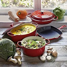 Кастрюля с крышкой Le Creuset Signature Cast Iron Oval Casserole 21178270602430 27 см 4.1 л вишневый - миниатюра 6