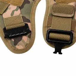 Шлейка для собак Tactical K9, металева пряжка фастекс і система MOLLE Камуфляж, S - мініатюра 4
