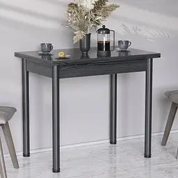 Обідній стіл-формер розкладний Берта Ferrum-decor 750x1200x900 Чорний метал ДСП Сосна Кембра 16 мм (FRD-105173)