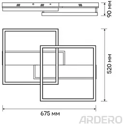 Світлодіодний накладний світильник Ardero AL6496ARD Urban B 75Вт чорний (81063) - мініатюра 2