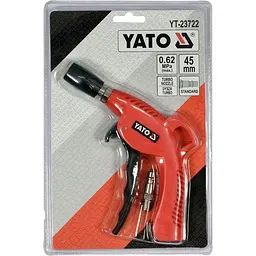 Пістолет пневматичний продувальний YATO з турбо-соплом l=45 мм (YT-23722) - мініатюра 2