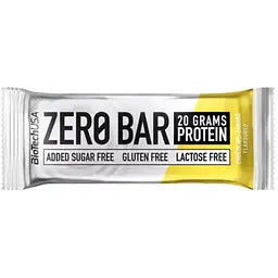 Набір батончик протеїнових BiotechUSA Zero Bar: Chocolate-Banana + Chocolate-Marzipan + Chocolate-Caramel + Cappuccino + Double chocolate 250 г (5 шт. х 50 г) - мініатюра 2