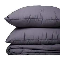 Літній постільний комплект MirSon Line Satin Premium Iron grey Creamy Silk King Size (2200010983760) - мініатюра 5