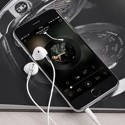 Дротові навушники Hoco M57 with mic Sky sound, 3.5mm, 1.2m, white - мініатюра 5