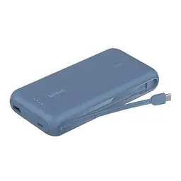 Belkin Акумулятор портативний літій-іонний Power Bank Belkin 20000мА·рік, 20Вт, з інтегрованим кабелем USB-C, синій - мініатюра 3