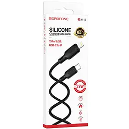 Дата кабель Borofone BX113 Lenny Type-C to Lightning 27W (2m) Black - мініатюра 2