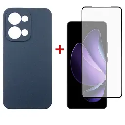 Чохол до мобільного телефона Dengos Oppo Reno13 5G Carbon+glass Blue (DG-KM-177)