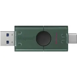 USB Flash Kingston DataTraveler Duo 128GB USB Type-A/ USB Type-C Black/Green, Retail - мініатюра 3