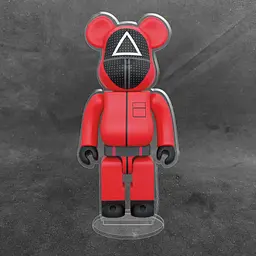 Акрилова колекційна фігурка Bearbrick Squid Game 1 - мініатюра 2