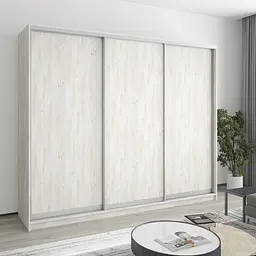 Шафа-купе тридверна MebelStar Комбо AL 3ДСП 250x60x210 см Аляска сірий (MBS-3333)
