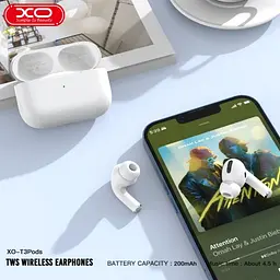 Навушники бездротові XO T3 Pods bluetooth headset білі - мініатюра 3