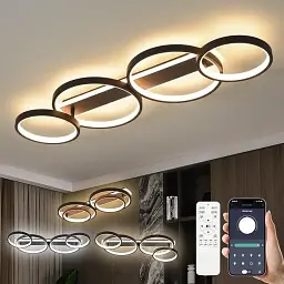 Стельовий світильник Mycul LED KY47DS чорний для вітальні спальні з регульованою яскравістю та керуванням