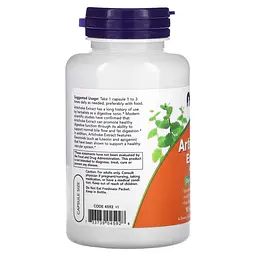 Натуральна добавка NOW Artichoke Extract 450 mg, 90 вегакапсул - мініатюра 3