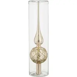 Ялинкова верхівка Mica Decorations скляна 31 см золотиста глянцева (1179380)