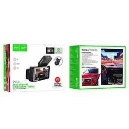 Відеореєстратор Hoco DV12 2K display + GPS (with rear camera) Silver gray - мініатюра 6