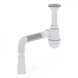 Сифон для мийки ANI Plast з гнучкою трубкою 1 1/2"х40 40х40/50 30412
