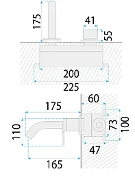 Змішувач для умивальника Rea Argon + BOX прихованого монтажу brushed copper REA-B2093 - мініатюра 4