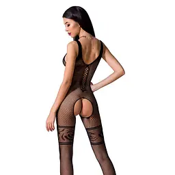 Бодістокінг Passion BS069 комбінезон імітація панчох та боді S/M/L black - мініатюра 2