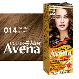 Cтійка крем-фарба для волосся Avena Shine Color Русявий 014  - мініатюра 2