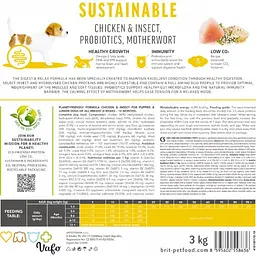 Сухий корм Brit Care Dog Sustainable Puppy для цуценят, з куркою та комахами, 12 кг - мініатюра 7