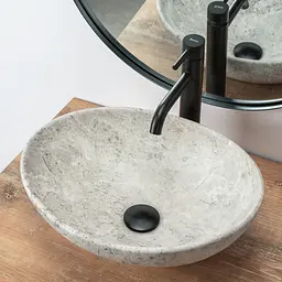 Умивальник Rea Sofia light stone накладний REA-U0165, Сірий - мініатюра 4