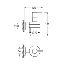 Дозатор для рідкого мила Grohe QuickFix Start Cube 410982430, Чорний матовий - мініатюра 2
