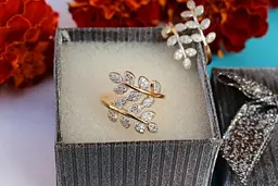 Кільце Xuping Jewelry з родієм подвійна гілка р 19 золотисте - мініатюра 3